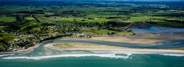 Coastal shot of Maketu estuary