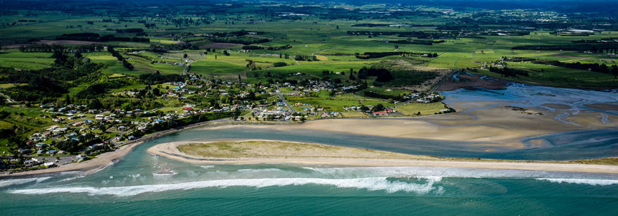 Coastal shot of Maketu estuary
