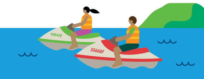jetskiing