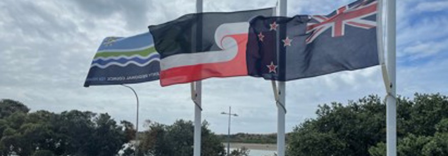 Flags flying