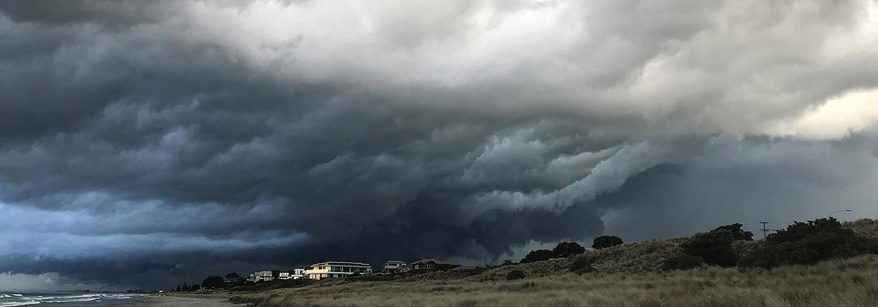 Stormy beach